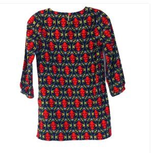 Girls Corduroy Dress Sz 10 Long Sleeve Shift Pullover Keyhole Button Knee-Length